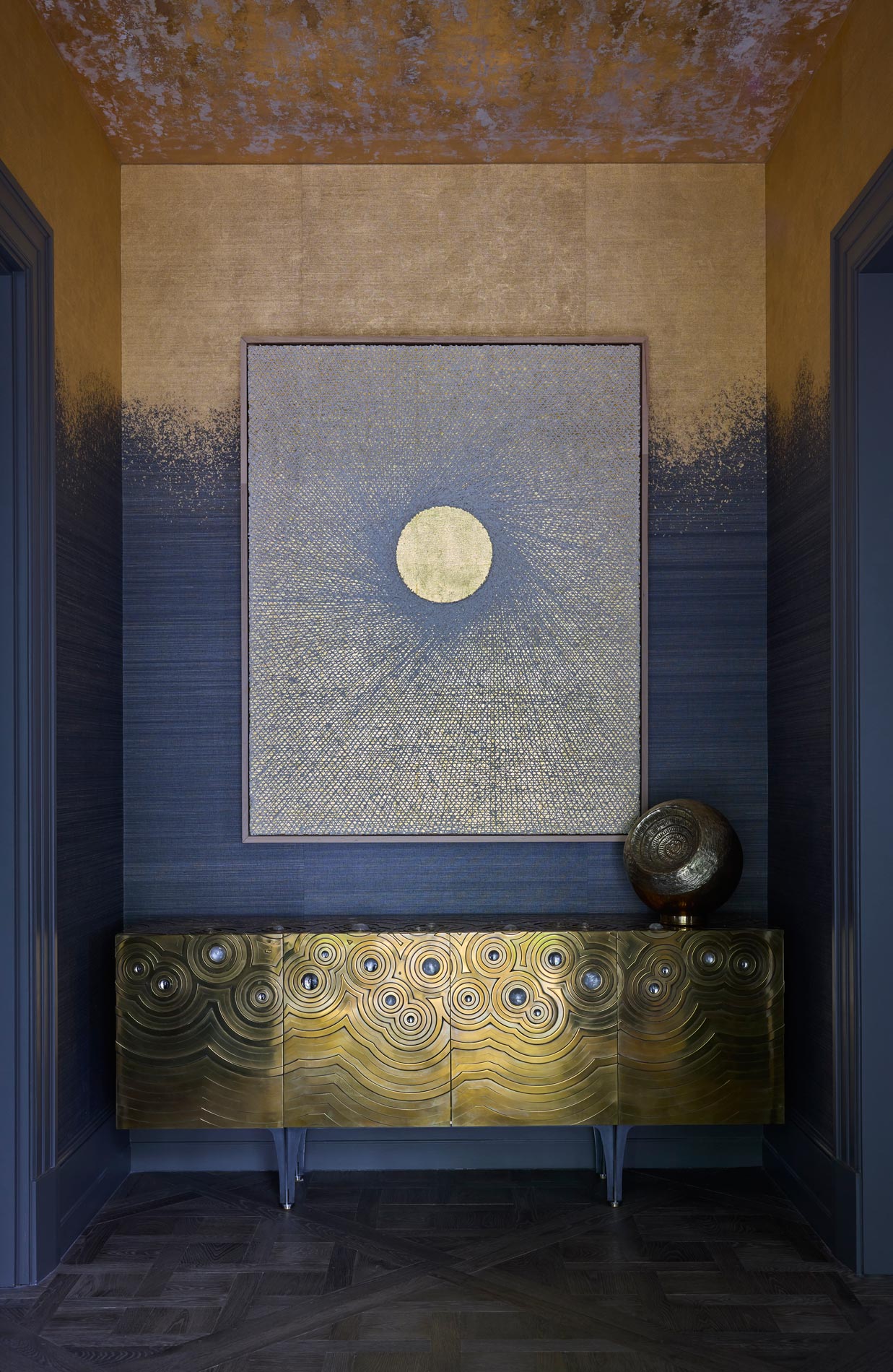 View through rooms of West London house designed by Trilbey Gordon