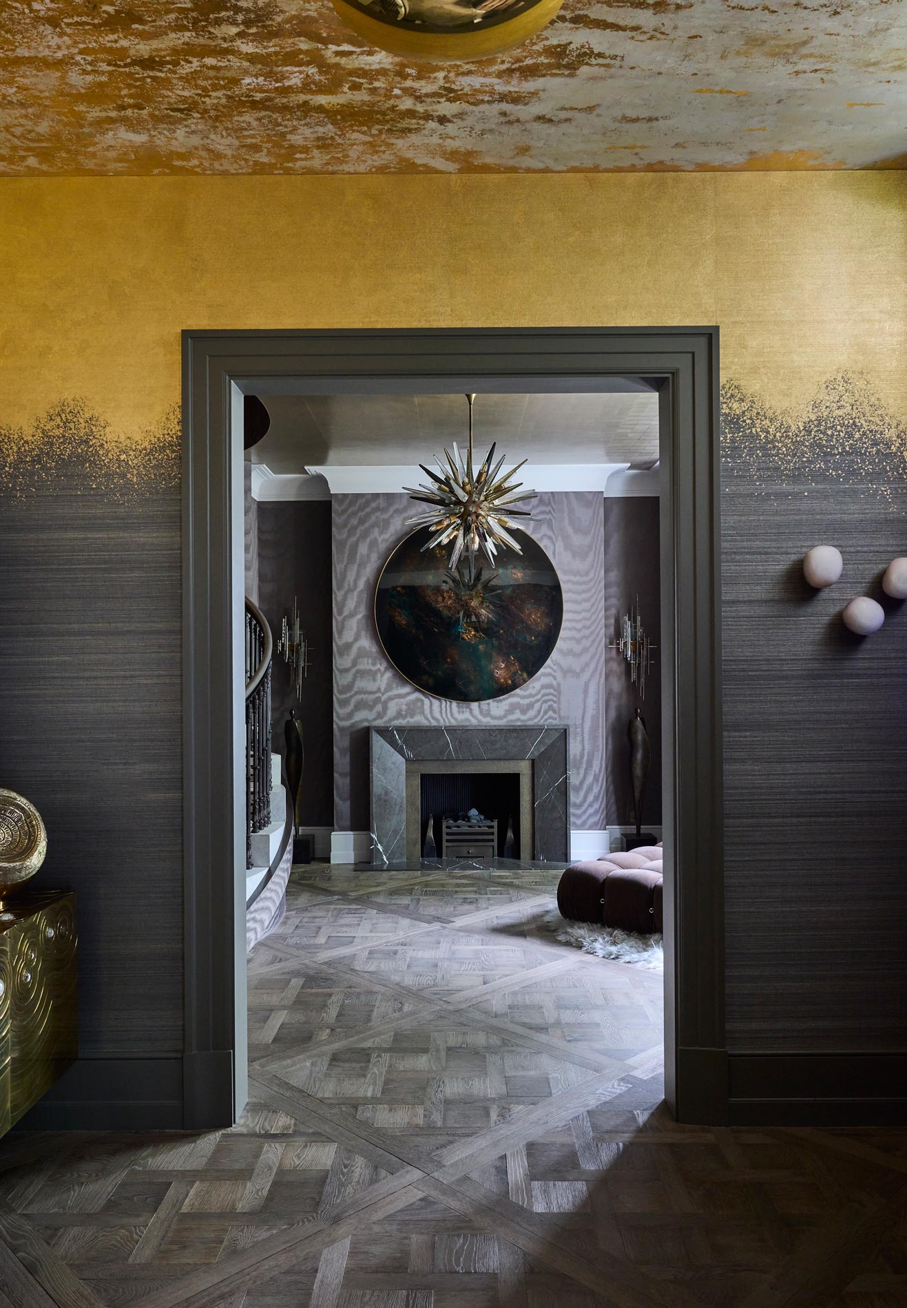 View through rooms of West London house designed by Trilbey Gordon