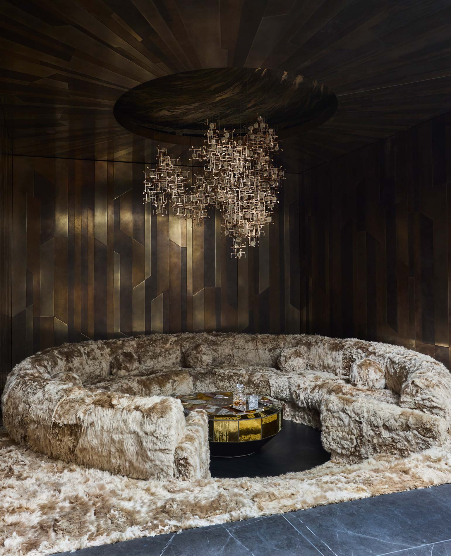 Trilbey Gordon - conversation pit in basement bar