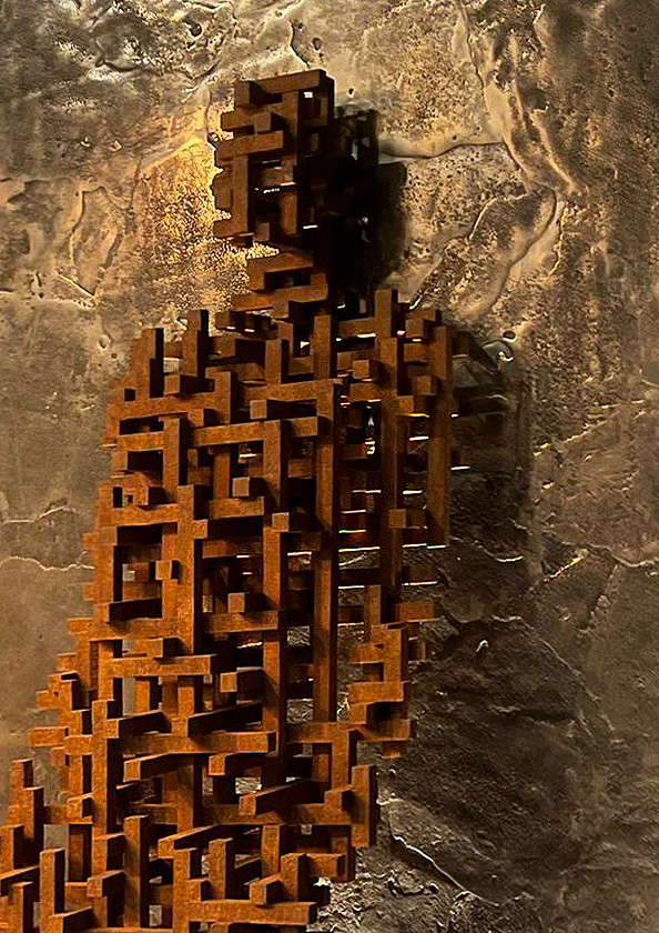 Antony Gormley sculpture placed in West London residence designed by Trilbey Gordon detail