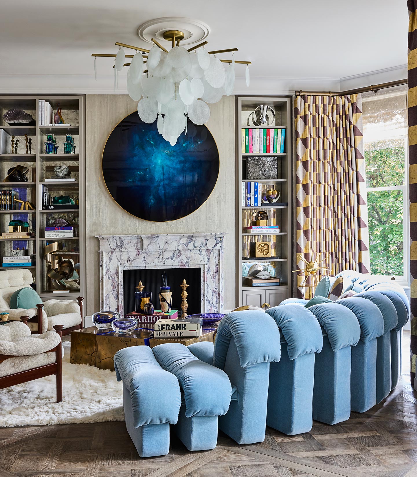 Sitting room of West London home designed by Trilbey Gordon Interiors